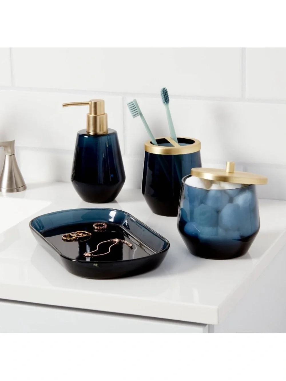 Threshold 4pc Bath Coordinates Set Blue